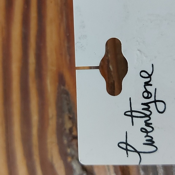 Twenty One Rhinestone Earrings - Picture 3 of 5